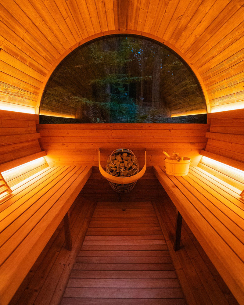 Thermory 4 person No. 52 Ignite Barrel Sauna DIY kit with window