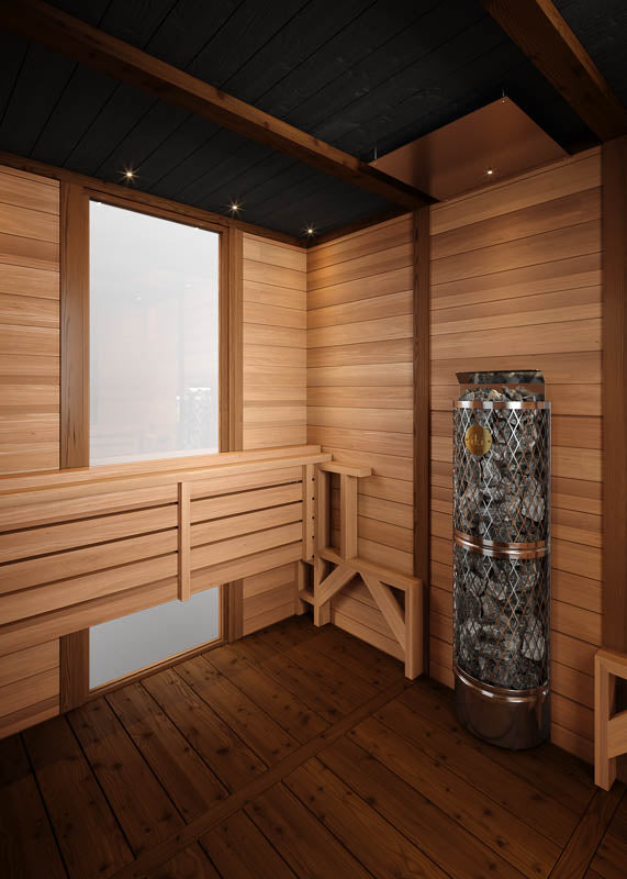 Thermory Mod6 Modern Athletic with IKI stove - Superior Saunas
