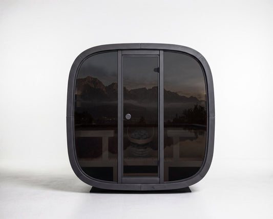 Leil, Black Cube Premium 4 Person Sauna - Superior Saunas