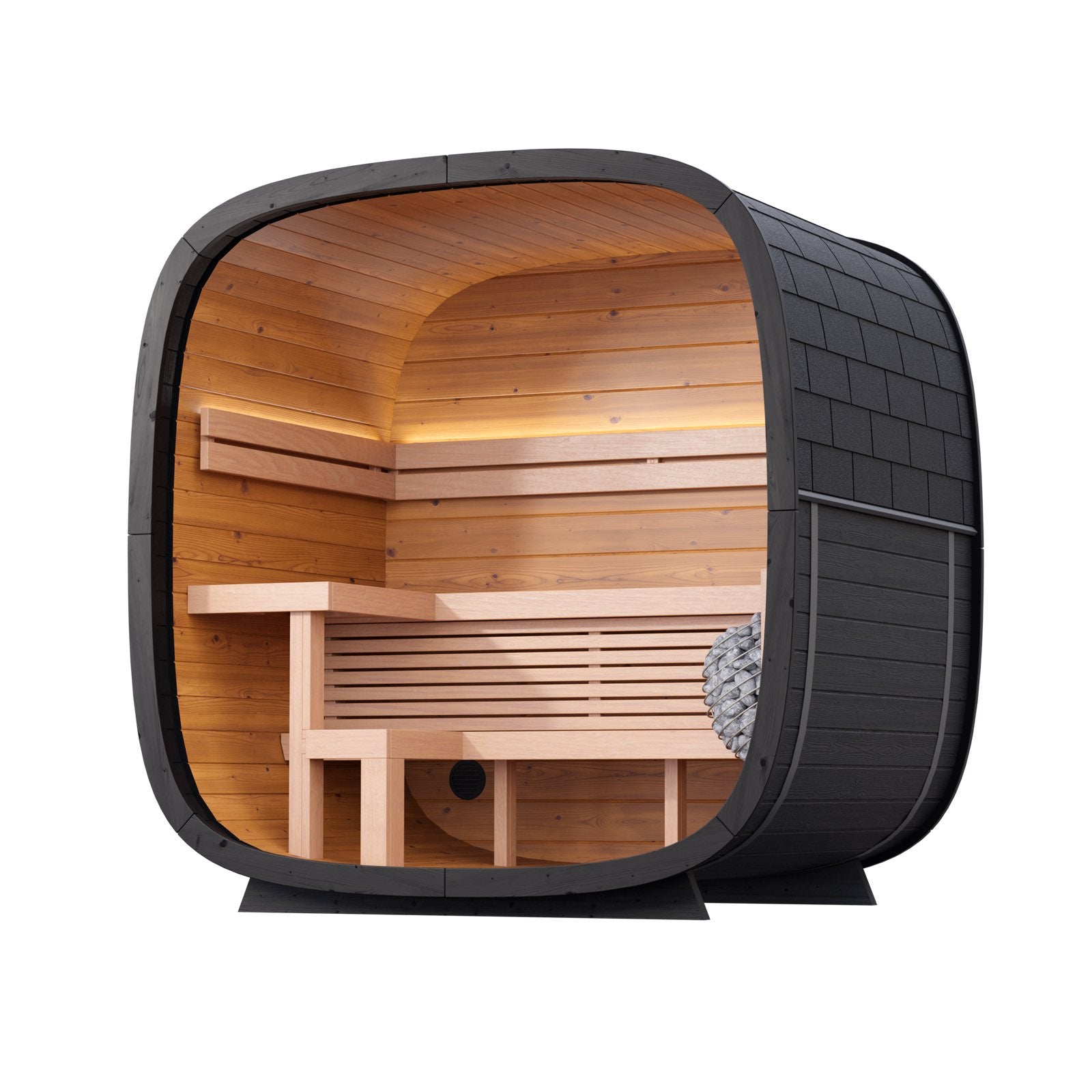Leil, Black Cube Classic 4-5 person sauna - Superior Saunas