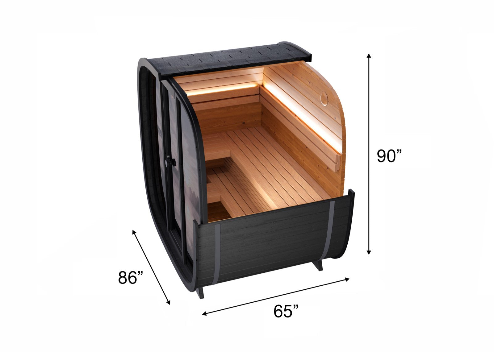Leil, Black Cube Classic 4-5 person sauna - Superior Saunas