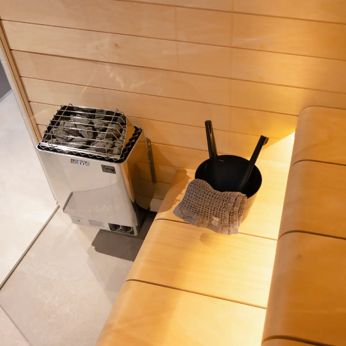 Harvia KIP45B Stainless Steel 4.5KW Sauna Heater with built-in control