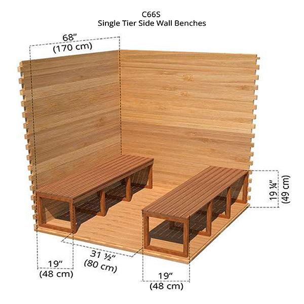 Outdoor Cabin Sauna 6 x 6