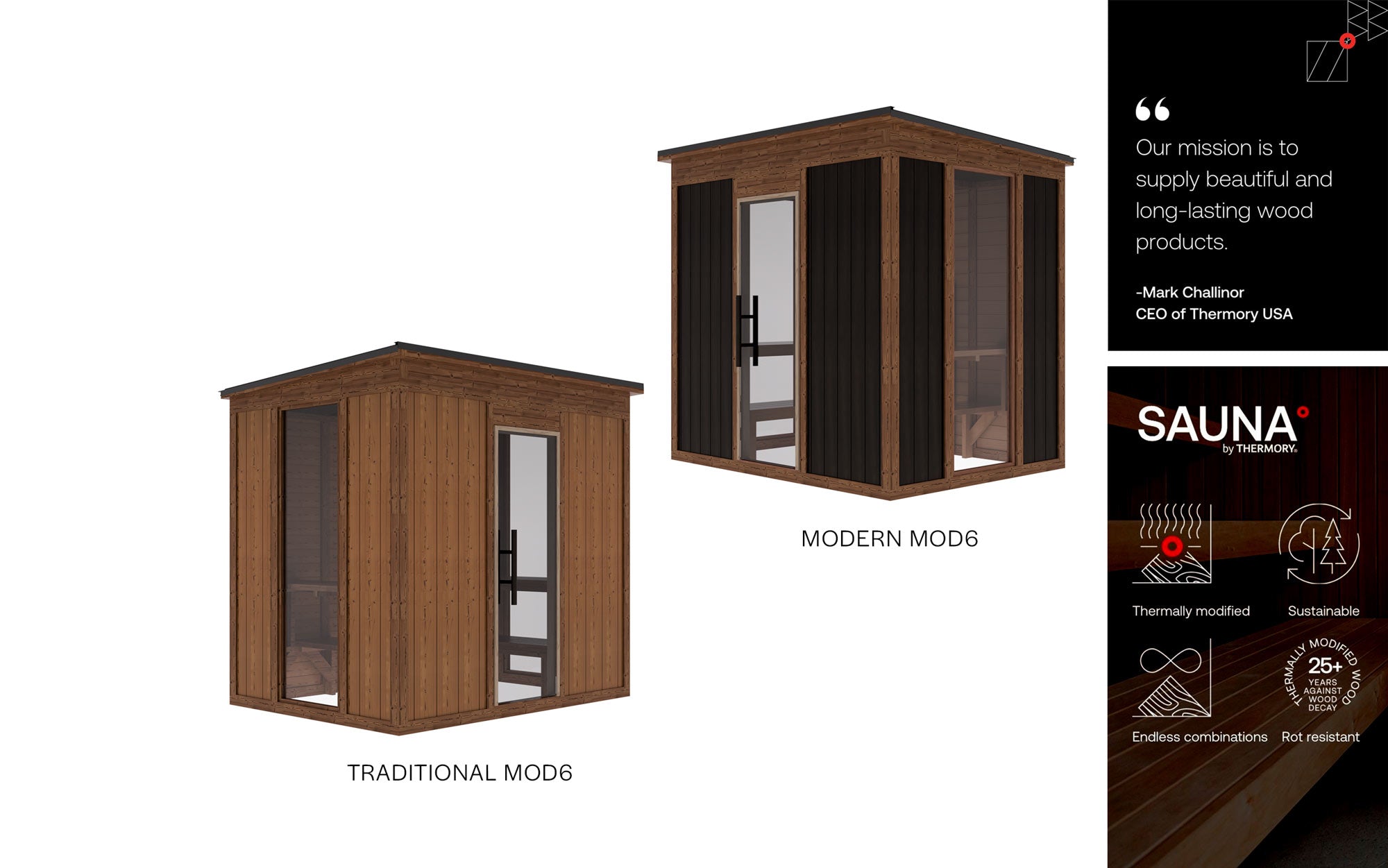 Thermory Mod6 Modern Social - Superior Saunas