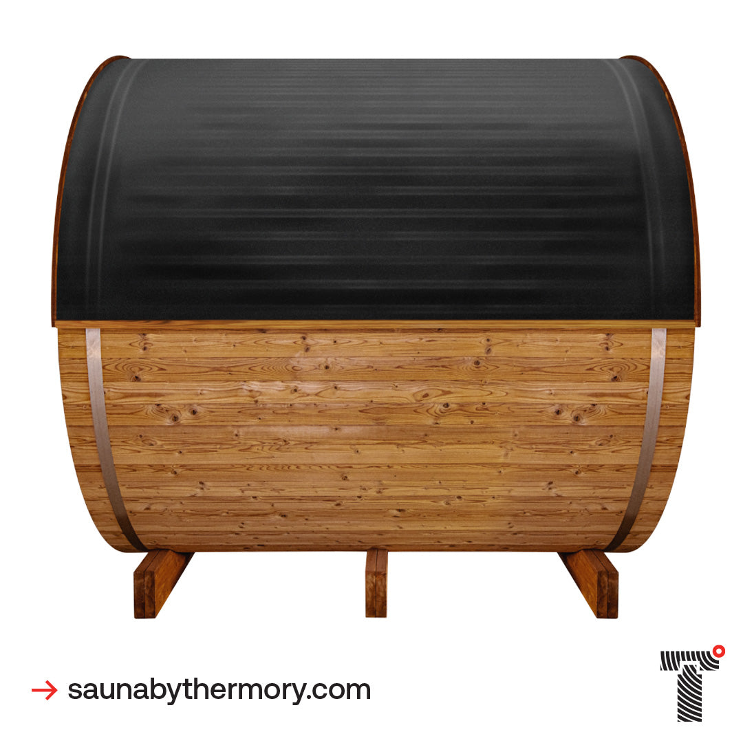 Thermory 2 Person Barrel Sauna No. 54 DIY Kit with Window