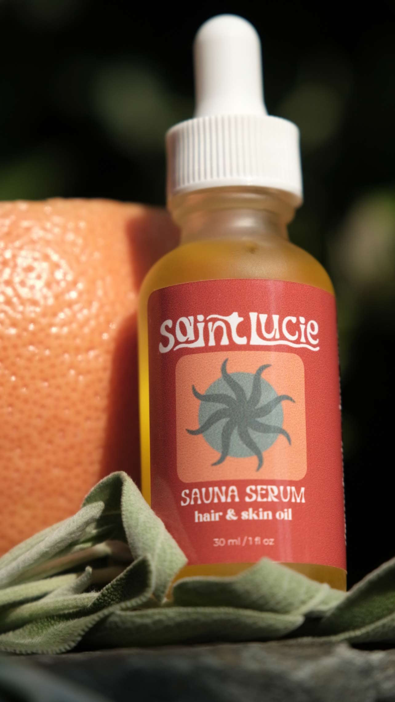 Saint Lucie Hair & Skin Sauna Oil Serum bottle - 1fl oz / 30 mL