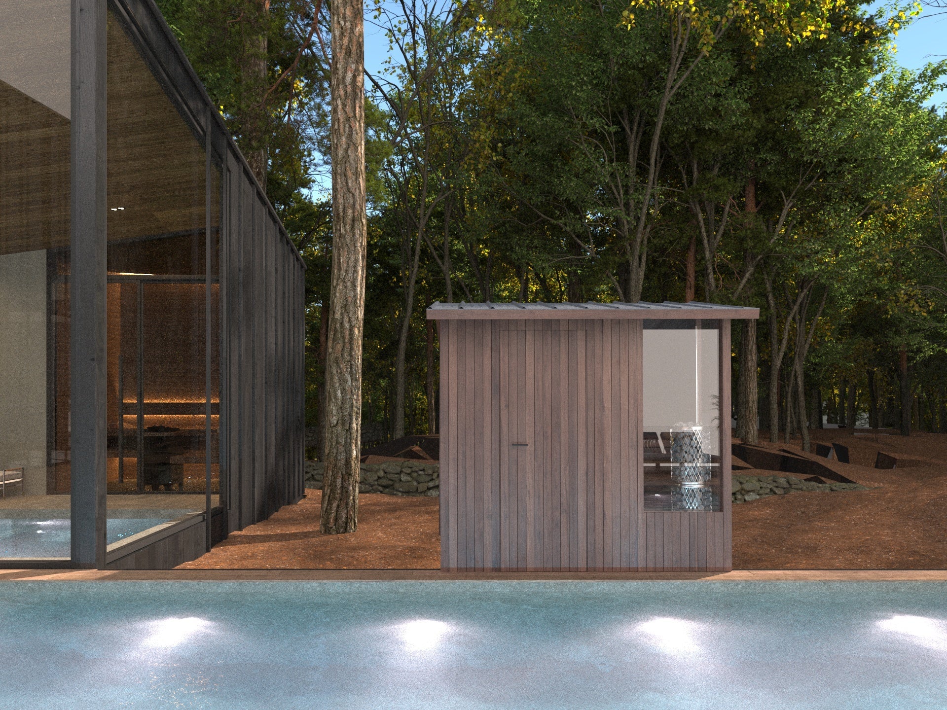 The Oblique Sauna, by VIM & Superior