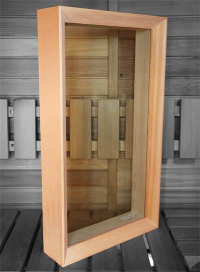 Cedar Sauna Window 18 x 32 Clear - Superior Saunas