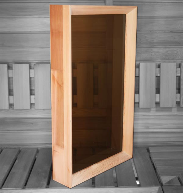 Superior Saunas: Window - Cedar Sauna Window 18 x 32 Bronze