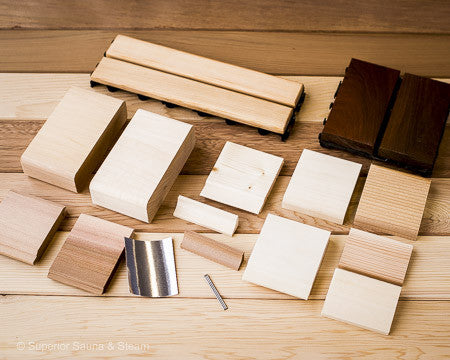 Sauna Wood Sample Pack - Superior Saunas