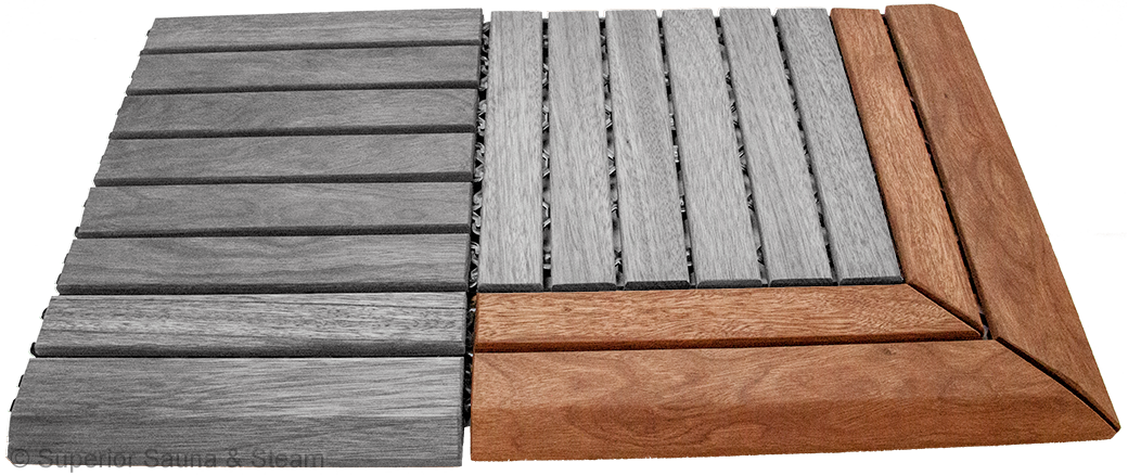 Superior Saunas: Sauna Flooring - Hardwood Flooring Snap Together Corner
