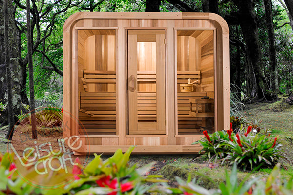 Superior Saunas: Outdoor Sauna Kit - Outdoor Luna Sauna 8 x 6