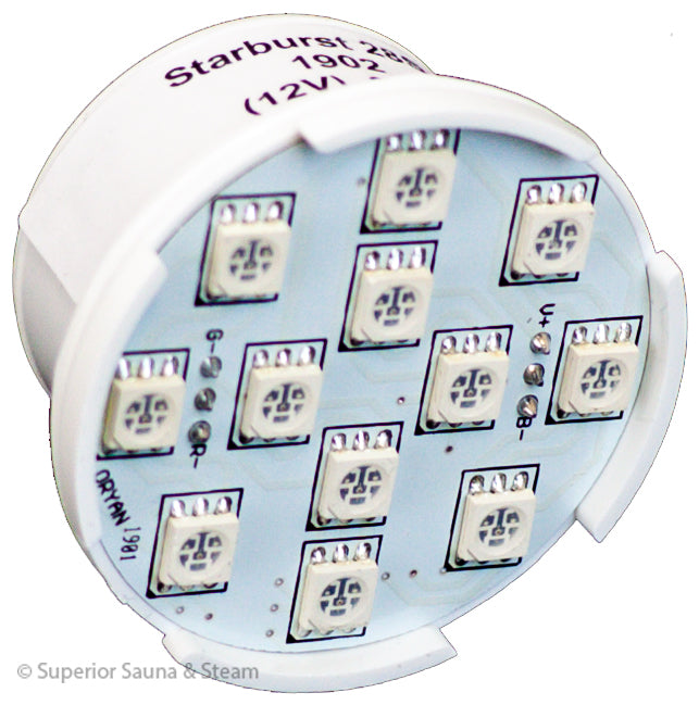 Superior Saunas: Steam Lighting - Multi-Color LED Replacement Light Bulb for Steam Room Light Kit