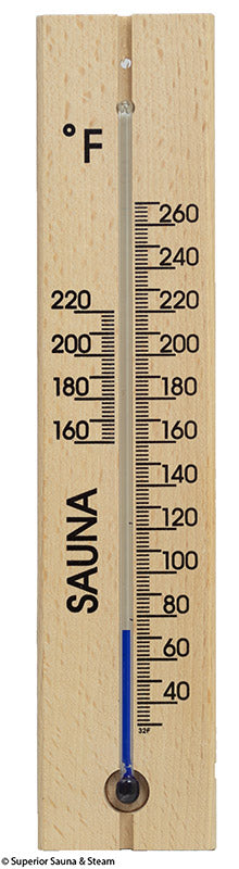 Superior Saunas: Thermometer - Beech Slim Profile Thermometer