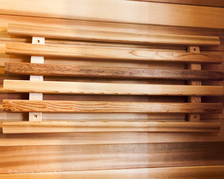 Deluxe Curved Backrest Red Cedar - Superior Saunas