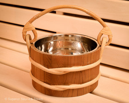 Cedar Bucket Stainless Steel 1 Gallon - Superior Saunas