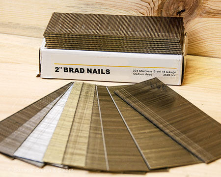 Stainless Steel Finish Nails 18 gauge 500 pcs - Superior Saunas