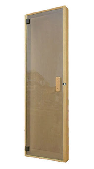 Superior Saunas: Sauna Door - All Glass Panel Door Clear or Bronze Glass 24" x 72"