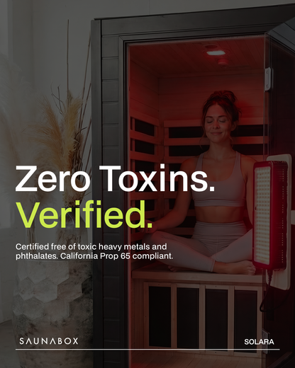SaunaBox® Solara: 1-Person Full Spectrum Infrared Sauna
