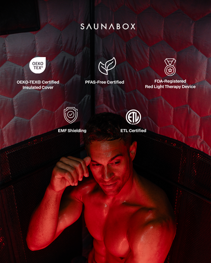 SaunaBox® Pulse PRO: Infrared Sauna with Red-light Therapy - Superior Saunas