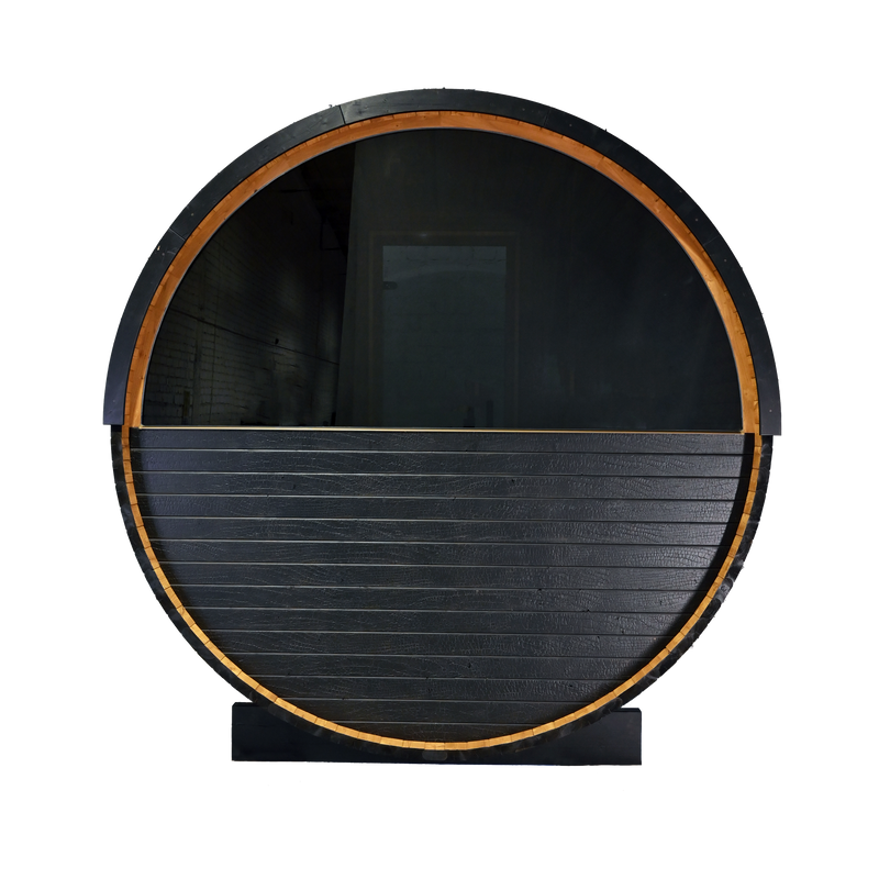 Thermory 4 person Barrel Sauna No. 60 Ignite DIY Kit with window &amp; porch