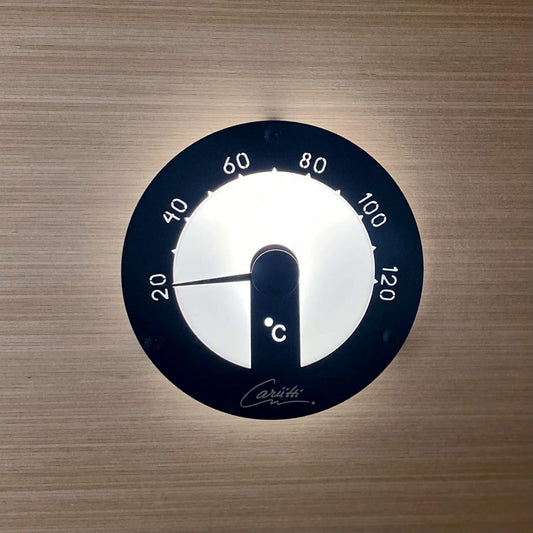 CARIITTI Illuminated Sauna Thermometer - Black