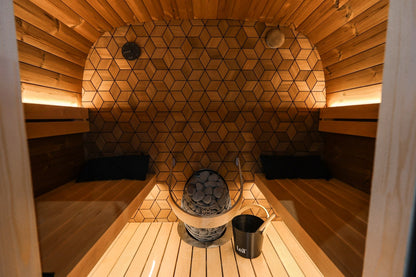 Leil, Black Cube Comfort 6 Person Sauna - Superior Saunas