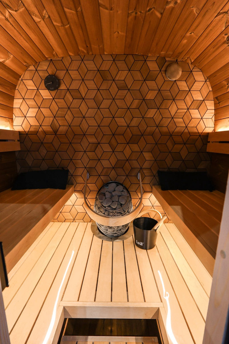 Leil, Black Cube Premium 4 Person Sauna - Superior Saunas
