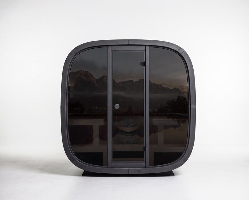 Leil, Black Cube Premium 4 Person Sauna - Superior Saunas