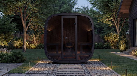 Leil, Black Cube Premium 4 Person Sauna - Superior Saunas