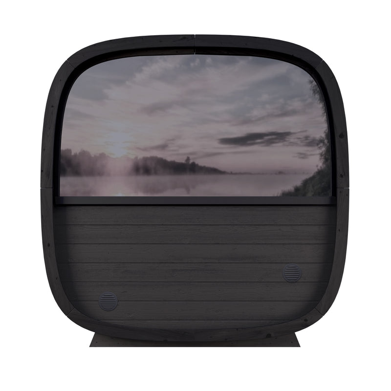 Leil, Black Cube Comfort 6 Person Sauna - Superior Saunas