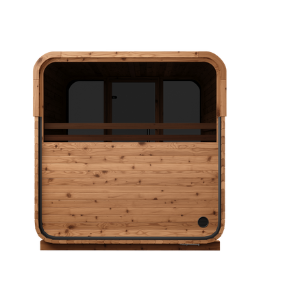 No. 40 Thermory Sauna Squared, 6-Person, Terrance &amp; Window