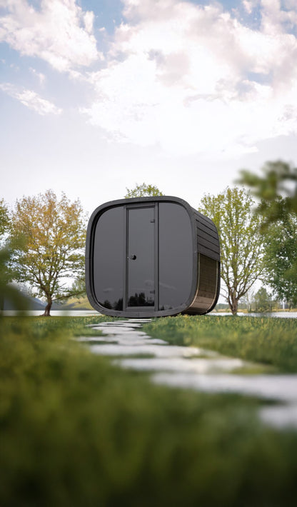 Leil, Black Cube Classic 4-5 person sauna - Superior Saunas