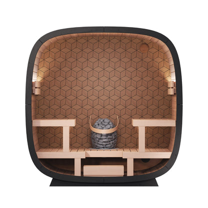 Leil, Black Cube Premium 4 Person Sauna - Superior Saunas