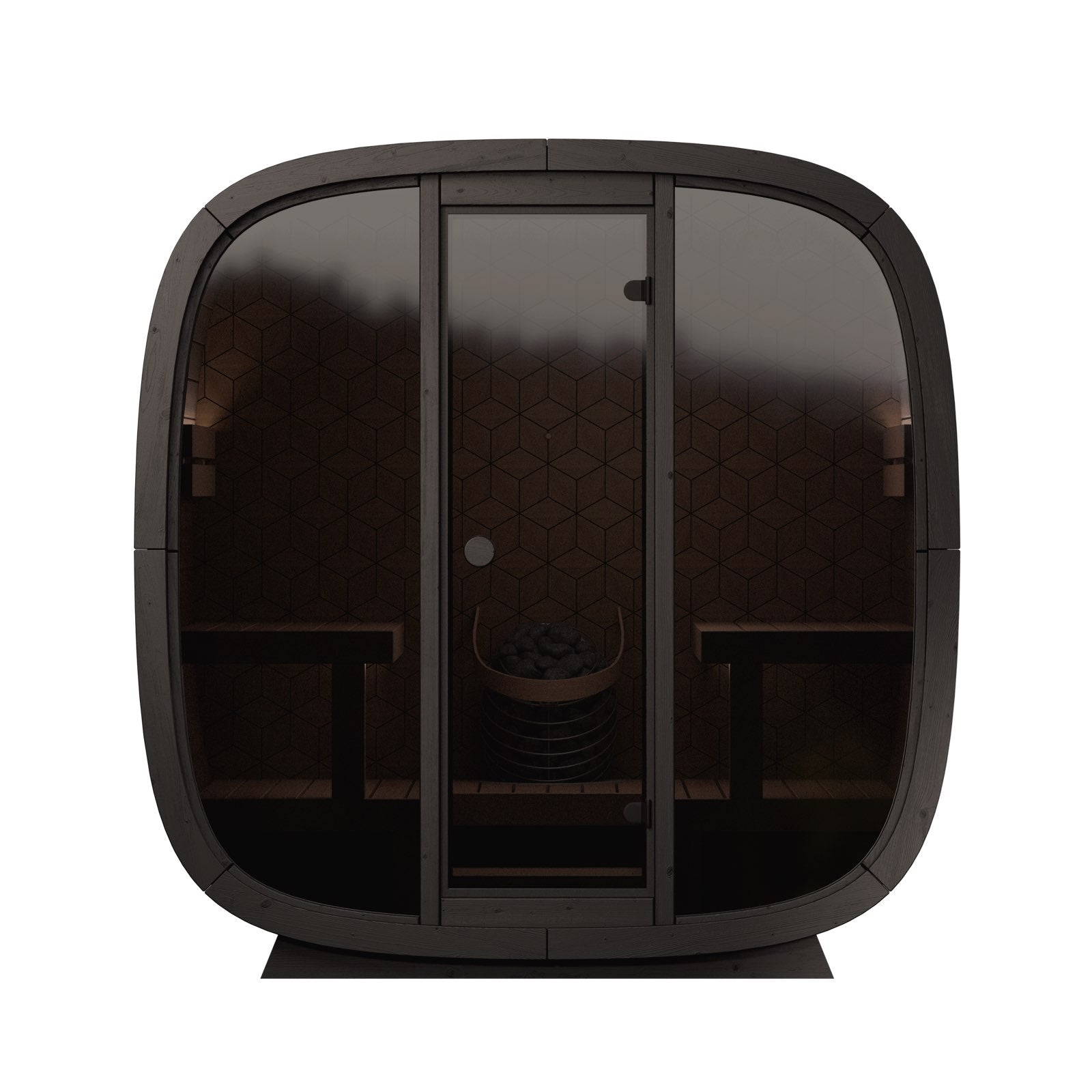Leil, Black Cube Premium 4 Person Sauna - Superior Saunas