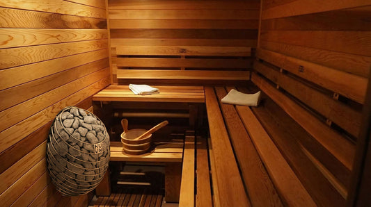 traditional home sauna interior