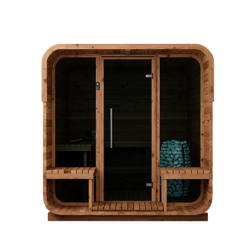 No. 41 Thermory Sauna Squared, 6-Person, with Terrance