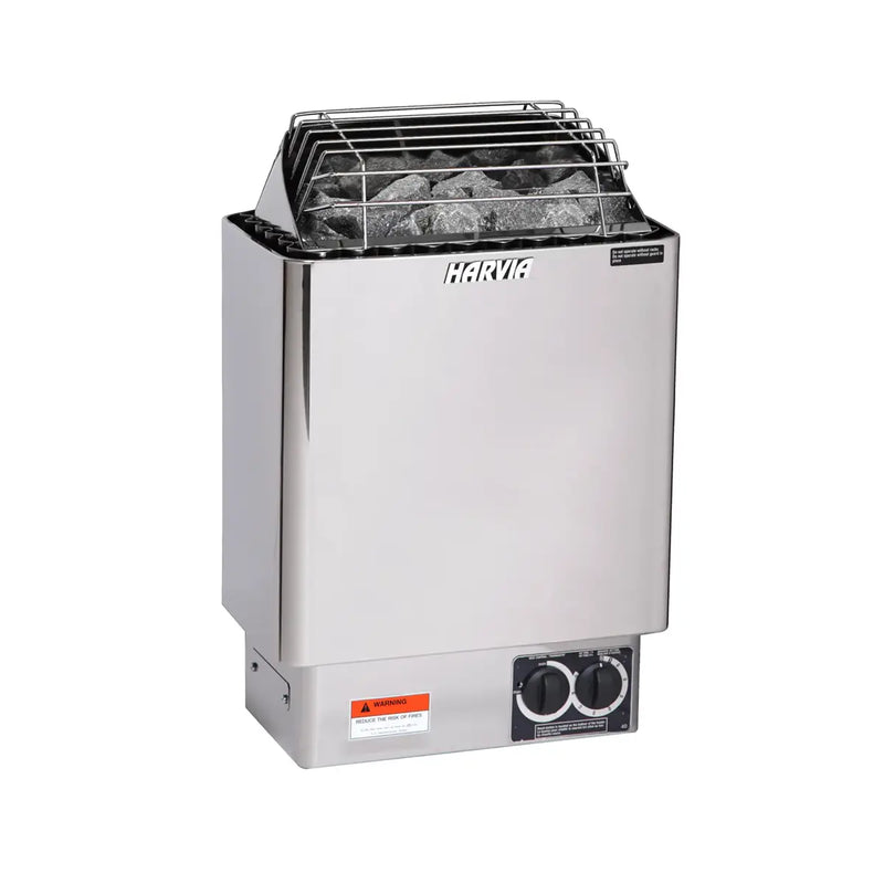 Harvia KIP45B Stainless Steel 4.5KW Sauna Heater with built-in control