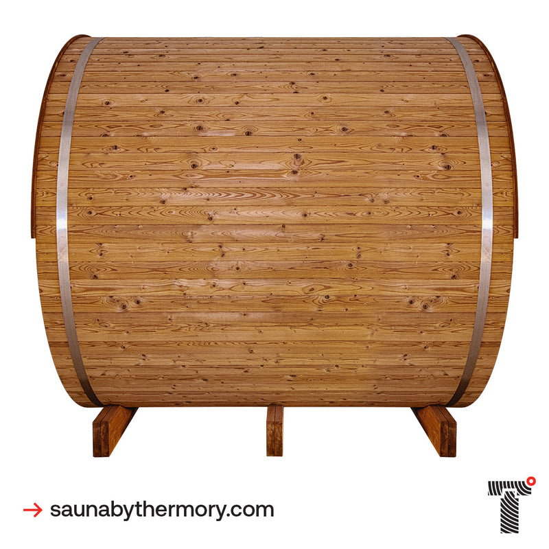 Thermory 6 Person Barrel Sauna No. 50 DIY Kit with Window