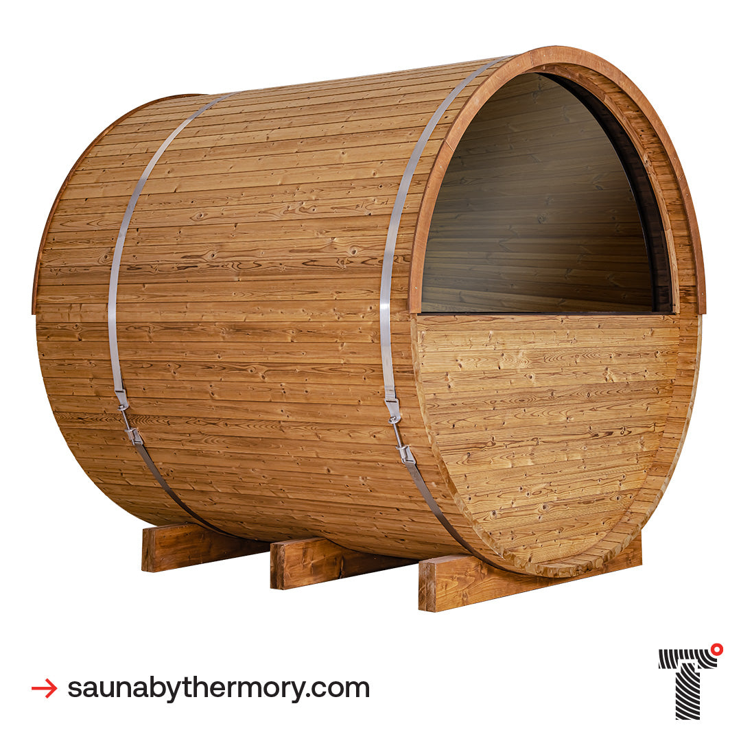 Thermory 6 Person Barrel Sauna No 62 DIY Kit with Window