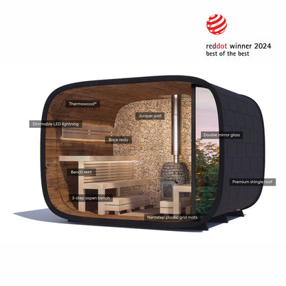 Round Cube Single DIY Sauna kit