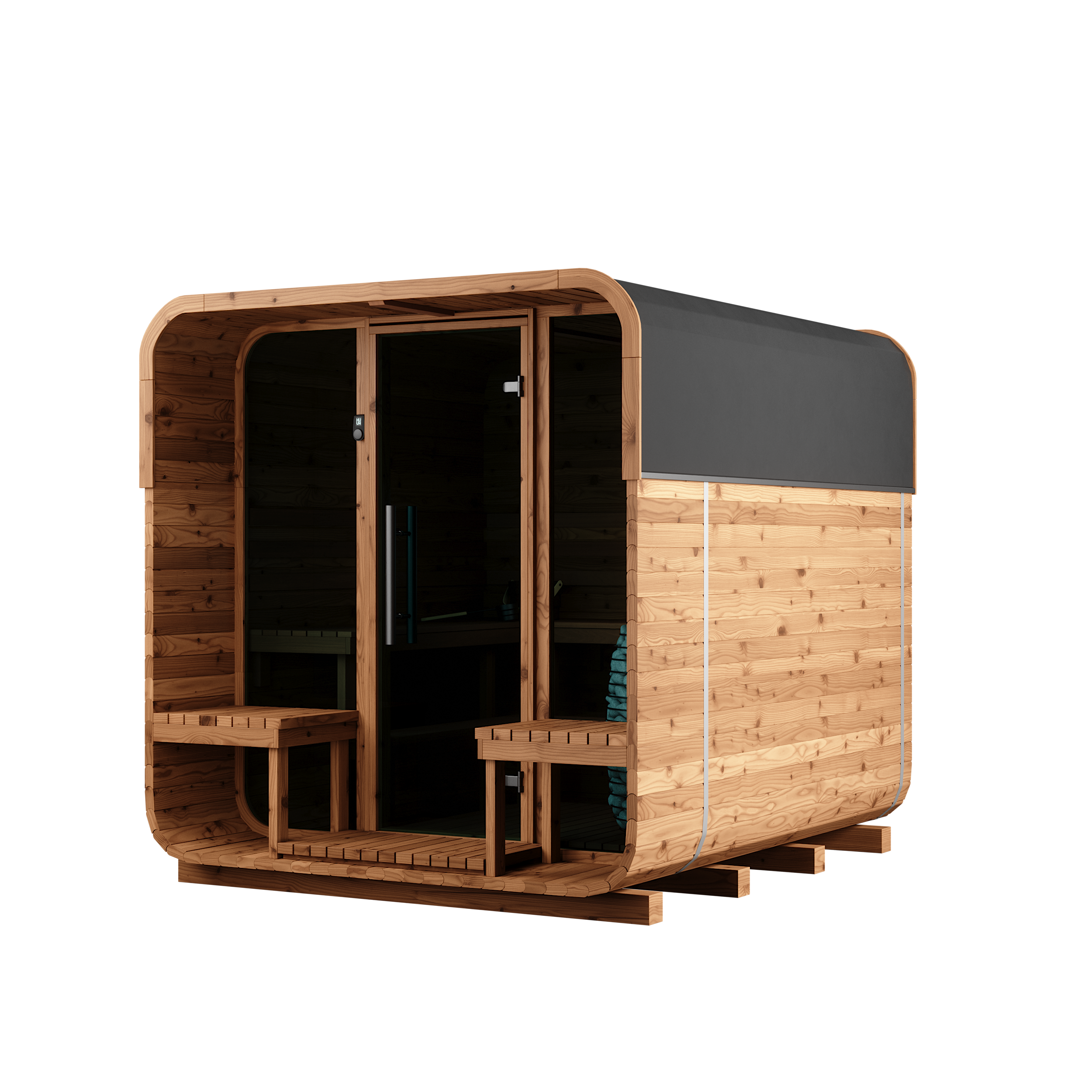 No. 41 Thermory Sauna Squared, 6-Person, with Terrance
