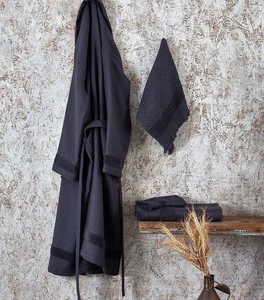 Sauna Robe, Anthracite by Aegean Breeze