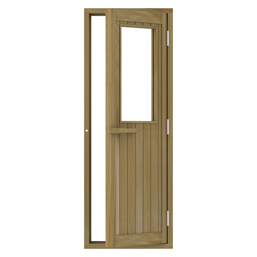 Cedar Half Glass Door 24&quot; x 77&quot;