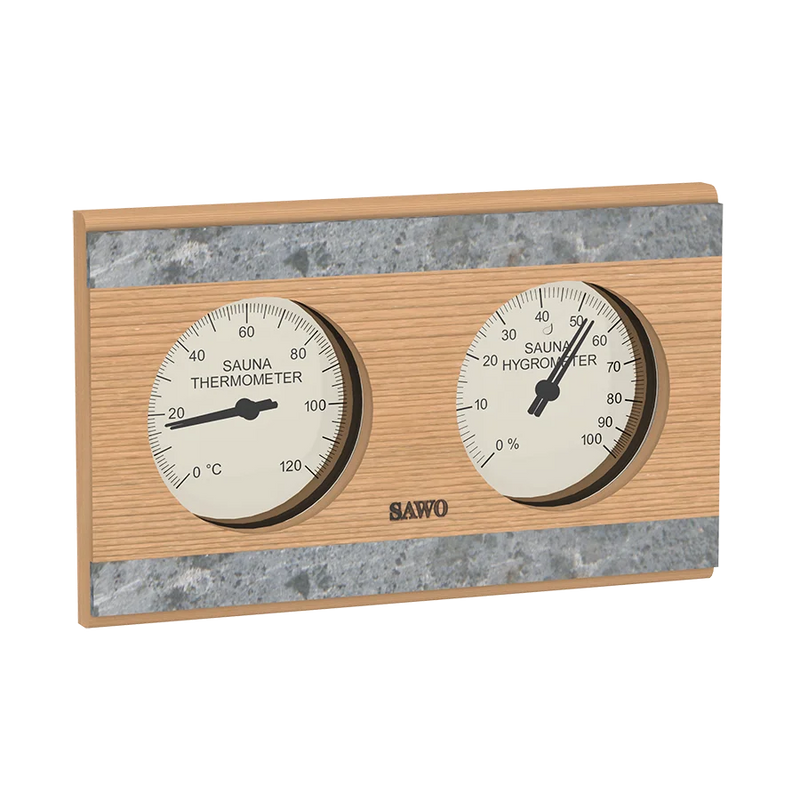 Soapstone, Wooden Thermometer &amp; Hygrometer
