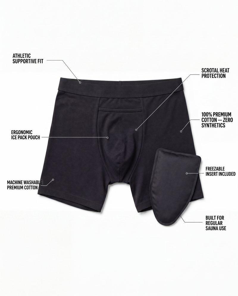 SaunaBox - SaunaBoxers: 100% Cotton Fertility Cooling Sauna Briefs