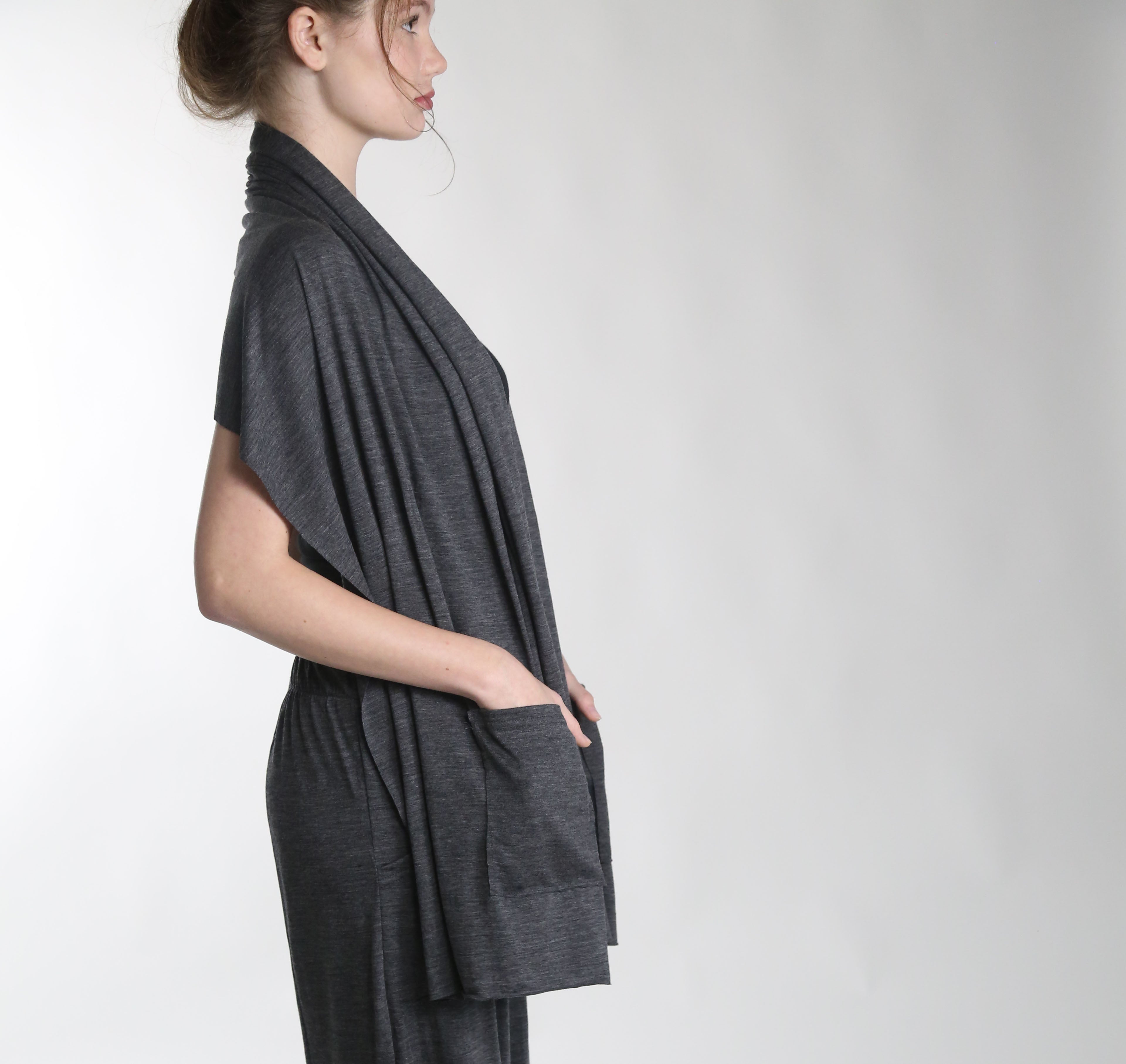 SaunaMekko Merino Wool Scarf With Pockets