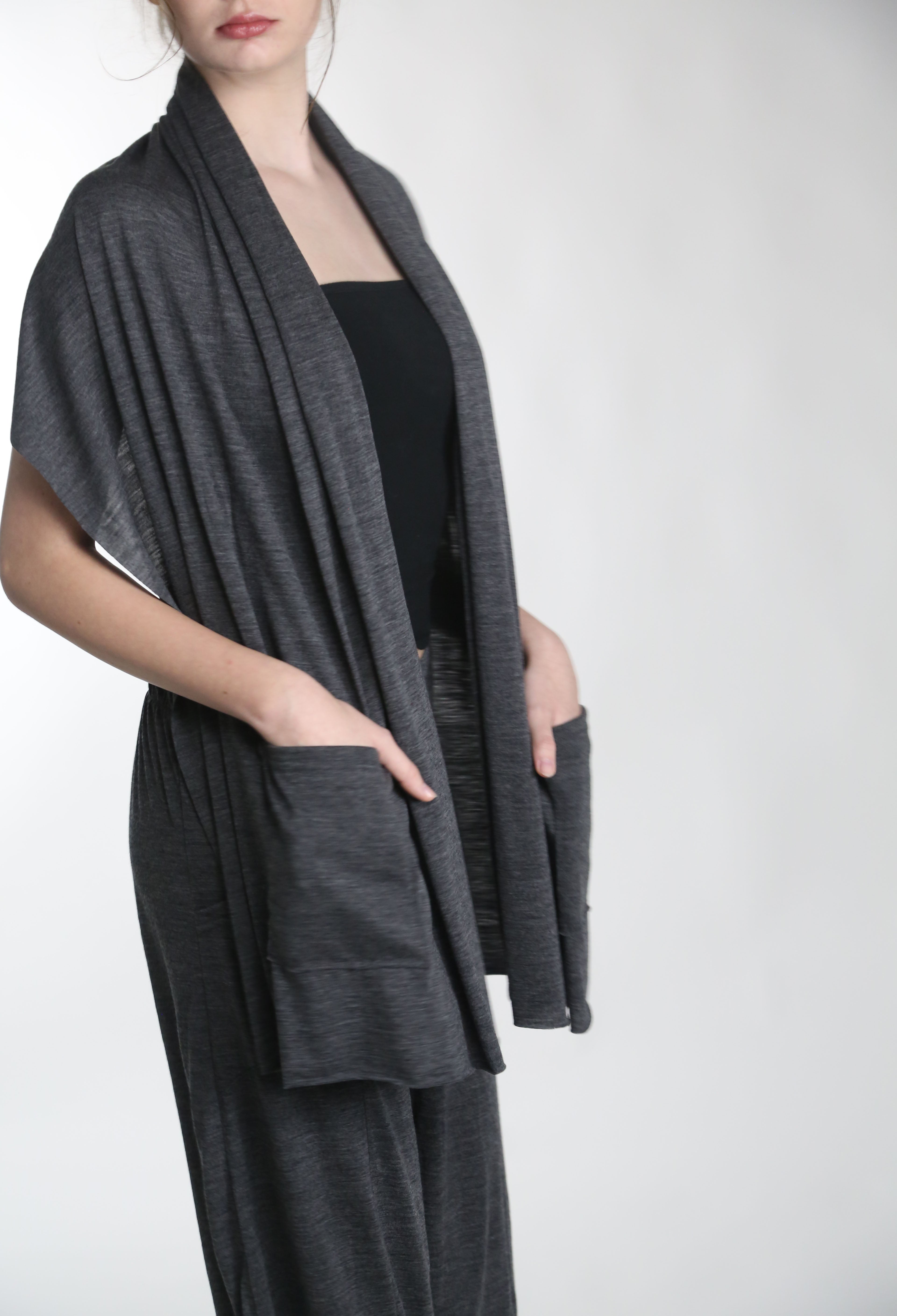 SaunaMekko Merino Wool Scarf With Pockets