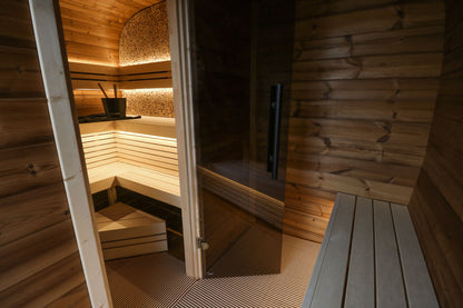 Double Round Cube Sauna