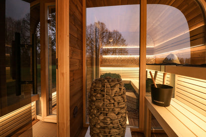 Double Round Cube Sauna